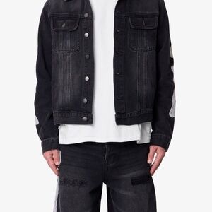 mnml Skeleton Trucker Jacket - Washed Black Size XXLWashed Black / XXL